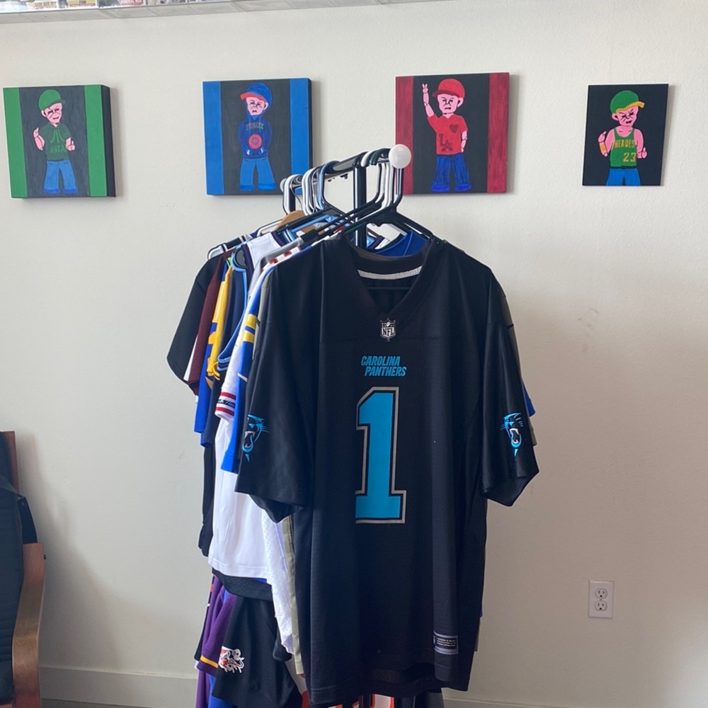 Carolina Panthers 1 Cam Newton (Alt) Black Jersey